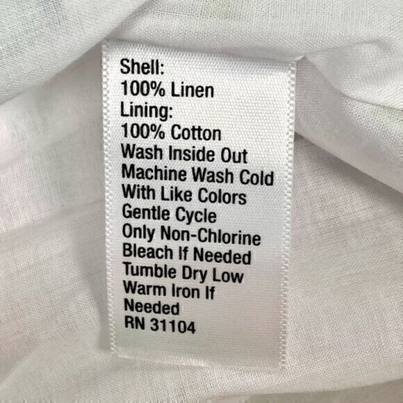 Kaari Blue Linen Pleated Skirt Womens 10 White Pink Multi Abstract Circle Mini - Picture 9 of 9